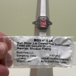 KIDS Pink Smithsonite Ring.  Adjustable size 3-5